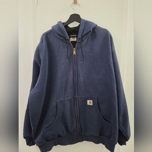 Men's Carhartt Navy Blue Full-Zip Hoodie